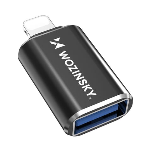 ⁨Adapter przejściówka iPhone Lightning - USB-A OTG - czarny⁩ w sklepie Wasserman.eu