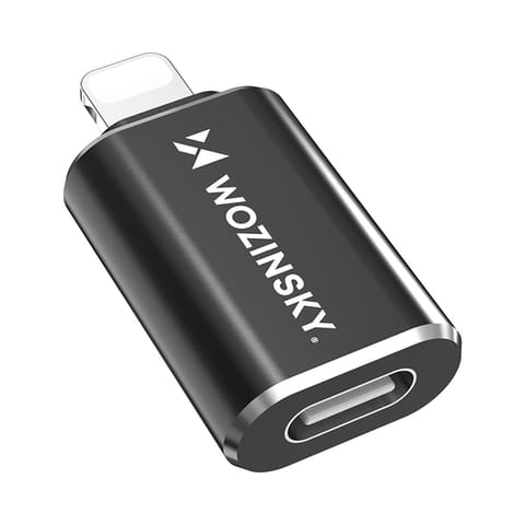 ⁨Adapter przejściówka iPhone Lightning - USB-C - czarny⁩ w sklepie Wasserman.eu