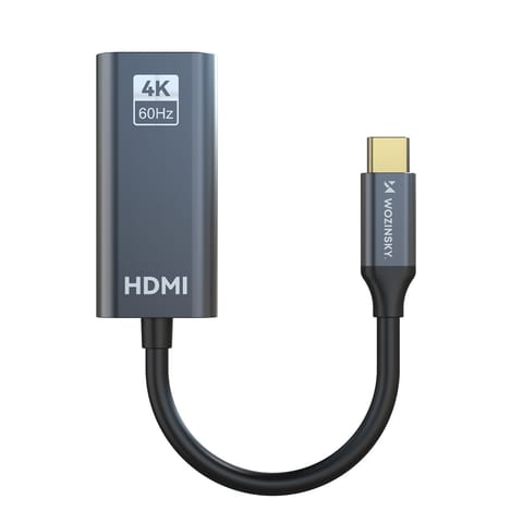 ⁨Adapter przejściówka USB-C - HDMI 4K 60Hz - czarny⁩ w sklepie Wasserman.eu