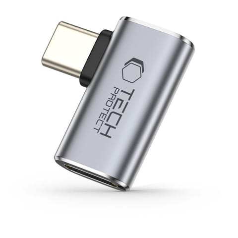 ⁨Adapter przejściówka kątowa USB-C - szary⁩ w sklepie Wasserman.eu