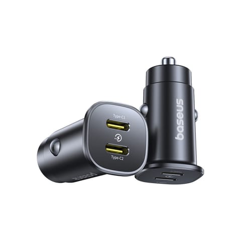 ⁨Ładowarka samochodowa 2 x USB-C 30W - czarna⁩ w sklepie Wasserman.eu