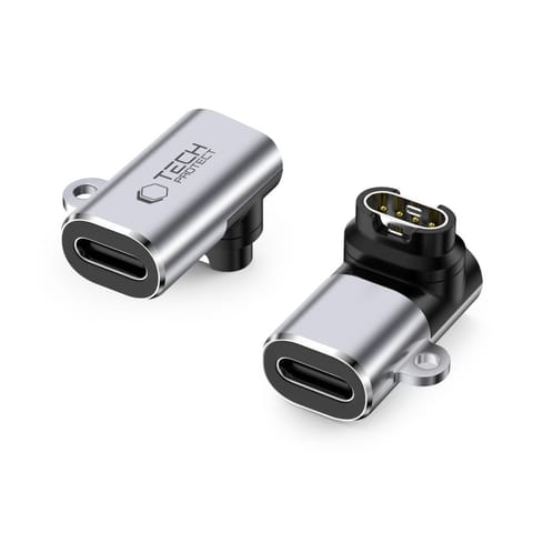 ⁨Adapter przejściówka kątowa USB-C do zegarka Garmin - szary⁩ w sklepie Wasserman.eu