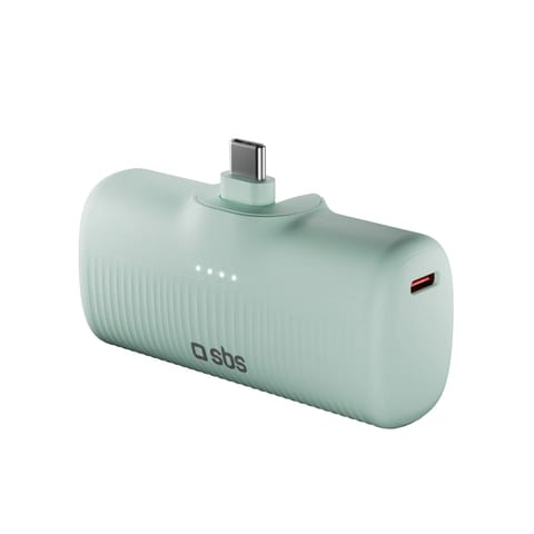 ⁨Powerbank EcoPower 5000 mAh 10W z wbudowanym portem USB-C - zielony⁩ w sklepie Wasserman.eu