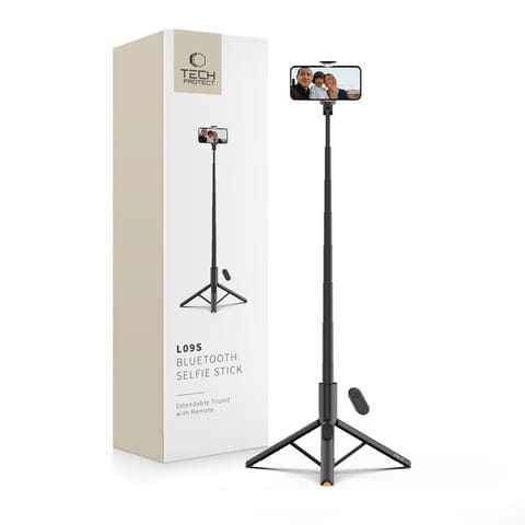 ⁨Selfie Stick kijek do zdjęć statyw tripod składany z pilotem Bluetooth 146 cm⁩ w sklepie Wasserman.eu