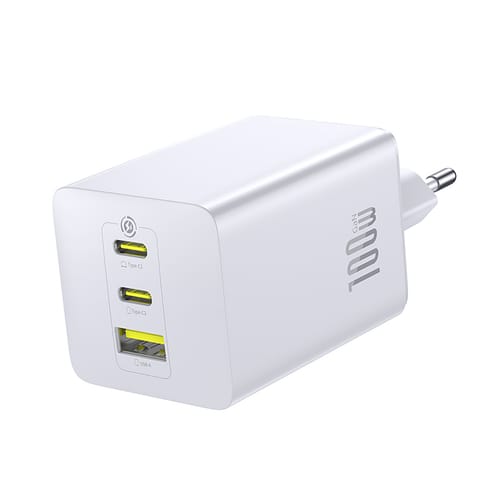 ⁨Ładowarka sieciowa EnerFill FE11 2x USB-C USB-A 100W - biała⁩ w sklepie Wasserman.eu