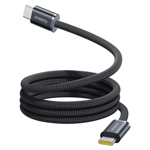 ⁨Kabel przewód nieplączący USB-C 100W 1m - czarny⁩ w sklepie Wasserman.eu
