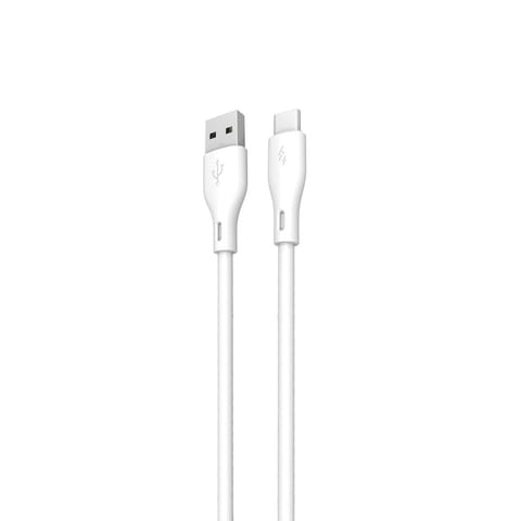 ⁨Przewód kabel USB-A USB-C 5A 1m - biały⁩ w sklepie Wasserman.eu
