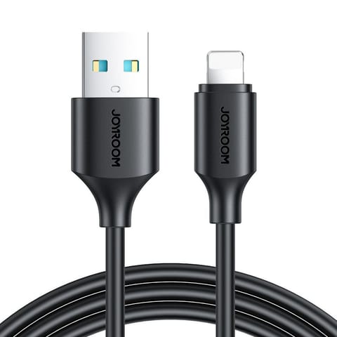 ⁨Kabel przewód do ładowania transmisji danych USB-A - iPhone Lightning 1m - czarny⁩ w sklepie Wasserman.eu