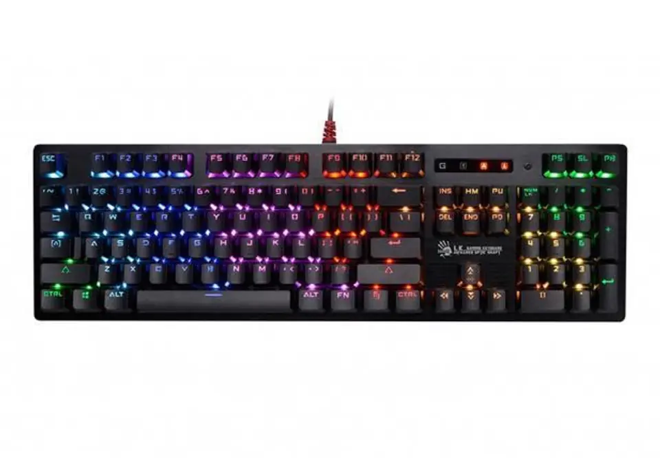 ⁨Klawiatura mechaniczna A4 TECH Bloody B820R RGB A4TKLA45994 (USB 2.0; (US); multikolor)⁩ w sklepie Wasserman.eu