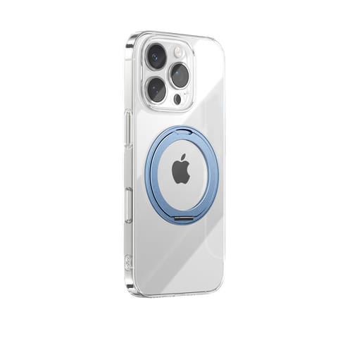 ⁨Etui pokrowiec z ringiem-podstawką 360 do iPhone 16 Pro Max MagSafe - niebieskie⁩ w sklepie Wasserman.eu