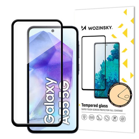 ⁨Szkło hartowane na Samsung Galaxy A55 z czarną ramką Tempered Glass Full Glue⁩ w sklepie Wasserman.eu