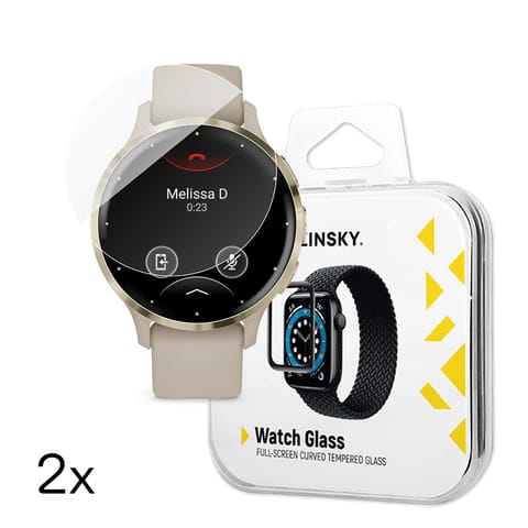 ⁨Szkło hartowane do smartwatcha Garmin Venu 3S 41mm Full Glue - 2 szt.⁩ w sklepie Wasserman.eu