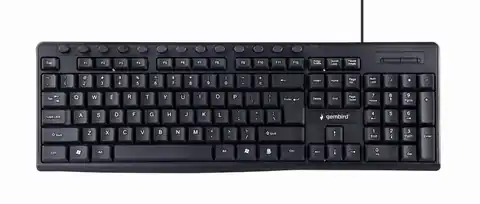 ⁨Gembird KB-UM-107 Multimedia keyboard, black, US-layout⁩ at Wasserman.eu