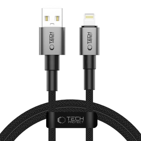 ⁨Kabel przewód UltraBoost DNA USB-A - iPhone Lightning 15W 2.4A 100 cm - szary⁩ w sklepie Wasserman.eu