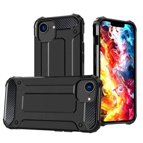 ⁨Pancerne hybrydowe etui na iPhone 16e Hybrid Armor - czarne⁩ w sklepie Wasserman.eu