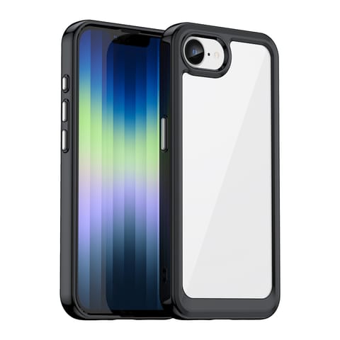 ⁨Etui pokrowiec z elastyczną ramką na iPhone 16e Outer Space Case - czarny⁩ w sklepie Wasserman.eu