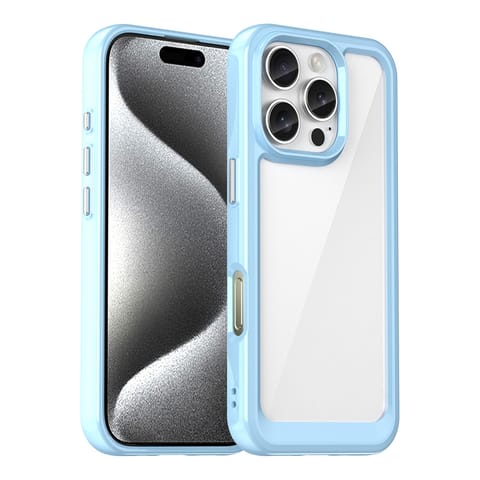 ⁨Etui pokrowiec z elastyczną ramką na iPhone 16e Outer Space Case - niebieski⁩ w sklepie Wasserman.eu