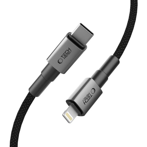Kabel przewód USB-C - iPhone Lightning Ultraboost DNA PD 27W 3A 25 cm - szary w sklepie Wasserman.eu