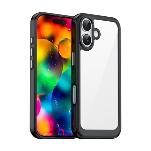 ⁨Etui case pokrowiec na iPhone 17 Outer Space - czarne przezroczyste⁩ w sklepie Wasserman.eu