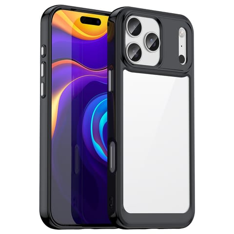 ⁨Etui case pokrowiec na iPhone 17 Pro Outer Space - czarne przezroczyste⁩ w sklepie Wasserman.eu