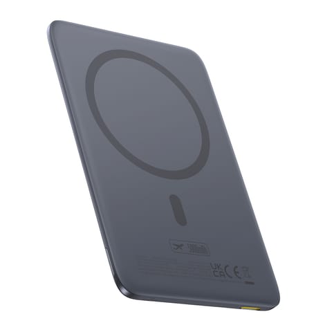 Powerbank ultra cienki 5000mAh 20W MagSafe z kablem USB-C 60W 30cm - szary w sklepie Wasserman.eu