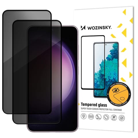 ⁨Szkło prywatyzujące na Samsung Galaxy S25 FE Privacy Glass - 2 szt.⁩ w sklepie Wasserman.eu