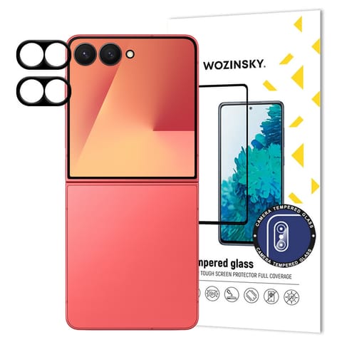 ⁨Szkło na aparat do Samsung Galaxy Z Flip 7 Full Camera Glass czarne - 2 szt.⁩ w sklepie Wasserman.eu