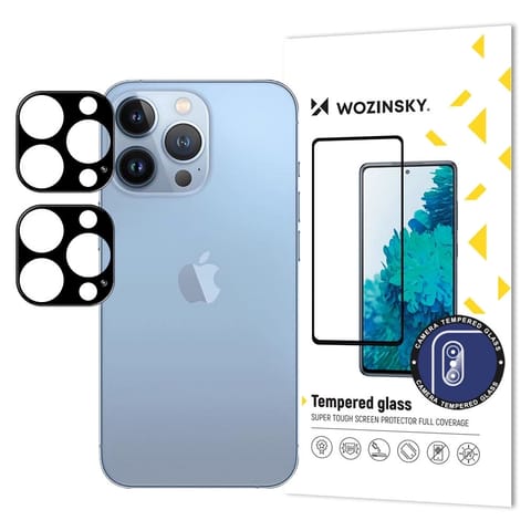 ⁨Szkło na aparat do iPhone 17 Air Full Camera Glass czarne - 2 szt.⁩ w sklepie Wasserman.eu