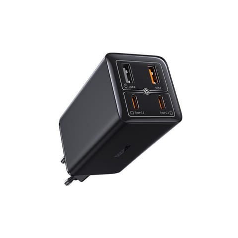 Ładowarka sieciowa USB-C USB-A GaN6 Pro 100W z kablem USB-C 1m - czarna w sklepie Wasserman.eu