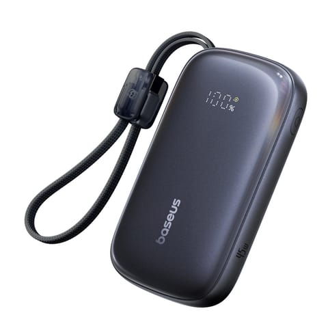 Powerbank 20000mAh 45W z wyświetlaczem kablem EnerFill FC21 Qpow 3 Ultra - czarny w sklepie Wasserman.eu