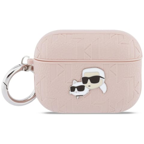 ⁨Etui Karl Lagerfeld Monogram Karl &      Choupette Head do AirPods Pro 3 różowy⁩ w sklepie Wasserman.eu