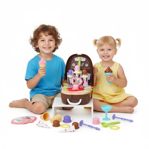 ⁨WOOPIE Zestaw Małego Kucharza Lodziarnia Sklepik w Plecaku 36 el.⁩ w sklepie Wasserman.eu