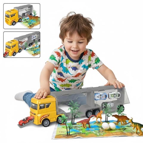 ⁨WOOPIE Ciężarówka Transporter 2w1 Zestaw Dinozaurów + Makieta⁩ w sklepie Wasserman.eu