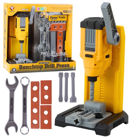 ⁨Warsztat Małego Majsterkowicza Wiertarka Stołowa Narzędzia Akcesoria 18 el.⁩ w sklepie Wasserman.eu