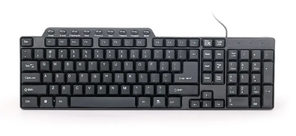 ⁨Gembird KB-UM-104 keyboard USB QWERTY US English Black⁩ at Wasserman.eu