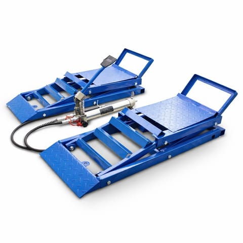 ⁨Rampa hydrauliczna z podnośnikiem 1360 kg • Rampy najazdowe • Serwisowe • 2 szt⁩ w sklepie Wasserman.eu