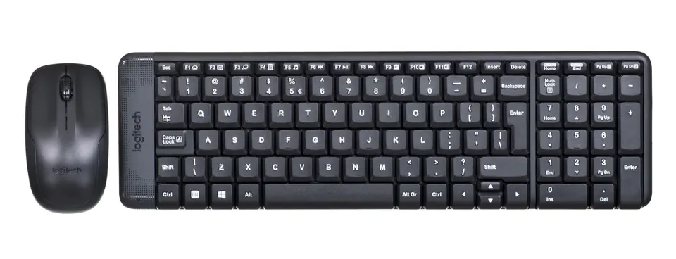 ⁨Logitech MK220 keyboard RF Wireless QWERTY International EER Black⁩ at Wasserman.eu