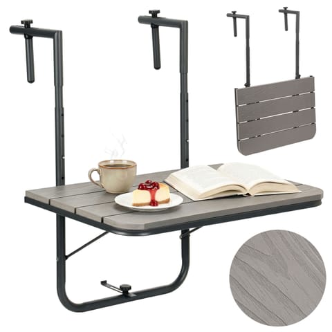 ⁨Stolik balkonowy składany ARETTO szary⁩ w sklepie Wasserman.eu