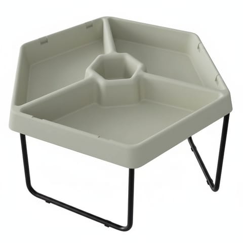 ⁨MASTERKIDZ Sześciokątny Stolik Do Zabawy Piaskiem i Wodą 3 Komory Regulowana Wysokość⁩ w sklepie Wasserman.eu