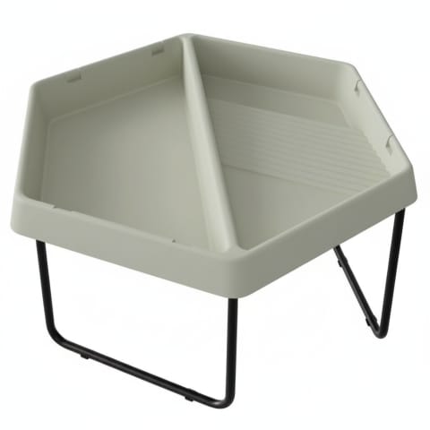 ⁨MASTERKIDZ Sześciokątny Stolik Do Zabawy Piaskiem i Wodą 2 Komory Regulowana Wysokość⁩ w sklepie Wasserman.eu