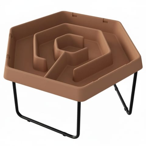 ⁨MASTERKIDZ Sześciokątny Stolik Do Zabawy Piaskiem i Wodą Labirynt Regulowana Wysokość⁩ w sklepie Wasserman.eu