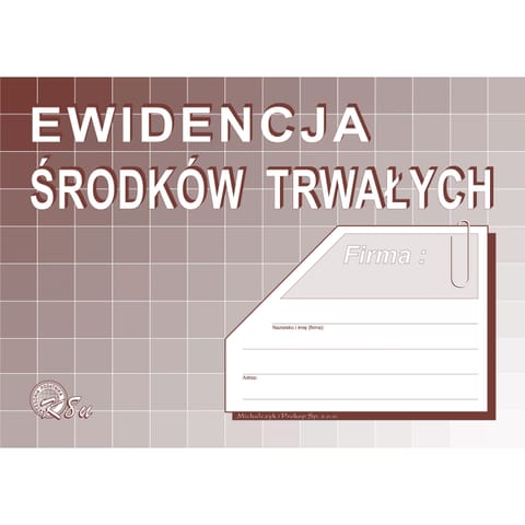⁨K-8U Ewidencja środków trwałych A5 MICHALCZYK I PROKOP⁩ w sklepie Wasserman.eu