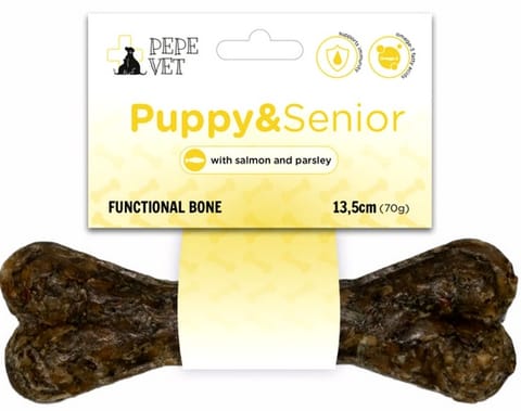 ⁨Paka Zwierzaka PEPE VET Kość funkcjonalna Puppy & Senior 13,5cm⁩ w sklepie Wasserman.eu