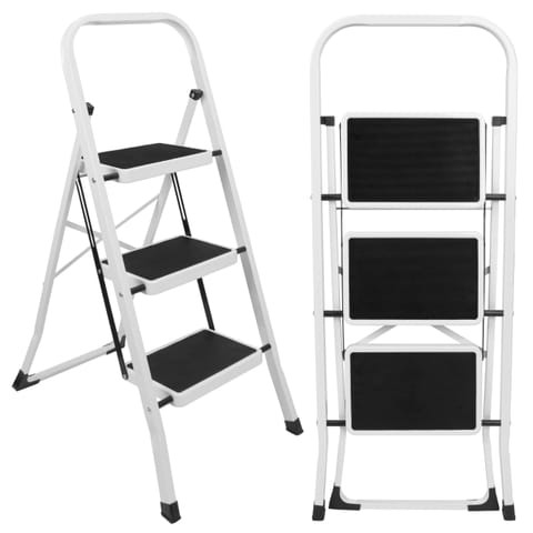 ⁨Drabinka domowa składana STIGE 3 stopnie⁩ w sklepie Wasserman.eu