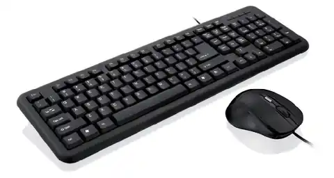 ⁨iBox OFFICE KIT II keyboard USB QWERTY English Black⁩ at Wasserman.eu