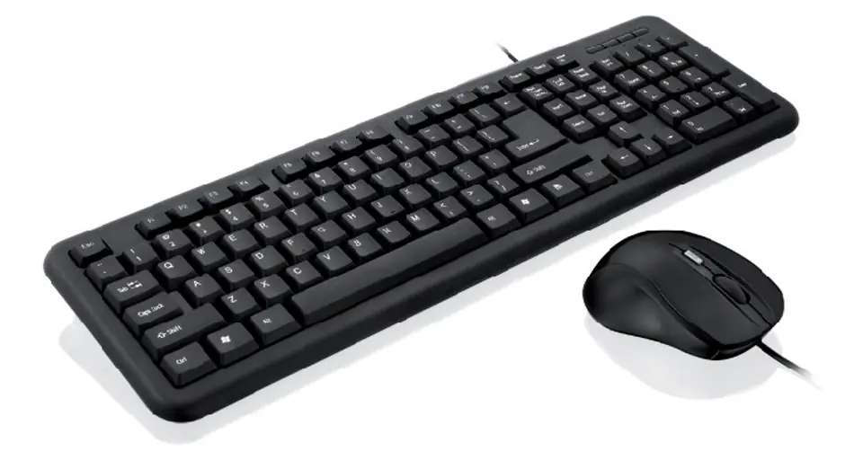 ⁨iBox OFFICE KIT II keyboard Mouse included USB QWERTY English Black⁩ at Wasserman.eu