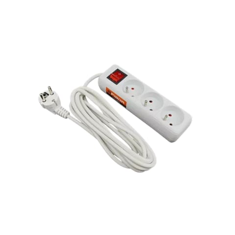 ⁨LISTWA ZASILAJĄCA 3 GNIAZDA 1,5M Z WYŁĄCZNIKIEM⁩ w sklepie Wasserman.eu