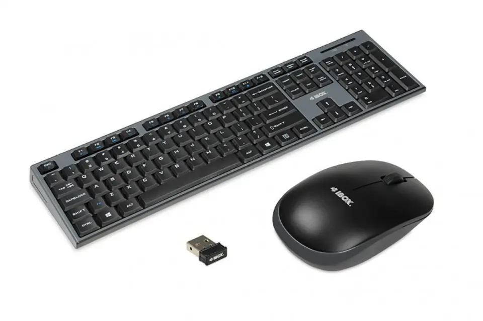 Zestaw klawiatura + mysz IBOX DESKTOP PRO KIT IKMS606W (USB 2.0; (US); kolor czarny; optyczna; 1200 DPI) w sklepie Wasserman.eu