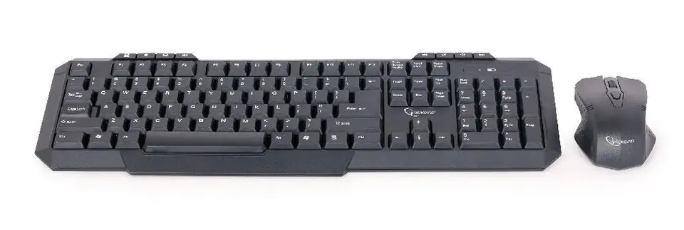 ⁨Gembird KBS-WM-02 keyboard Mouse included RF Wireless QWERTY US English Black⁩ at Wasserman.eu