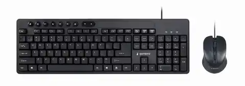 ⁨Gembird KBS-UM-04 keyboard Mouse included USB QWERTY US English Black⁩ at Wasserman.eu